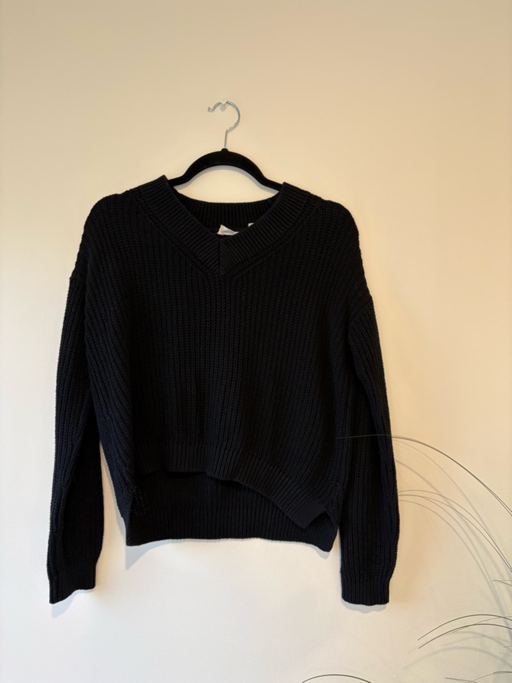 Black V-Neck Sweater, ECO by Design